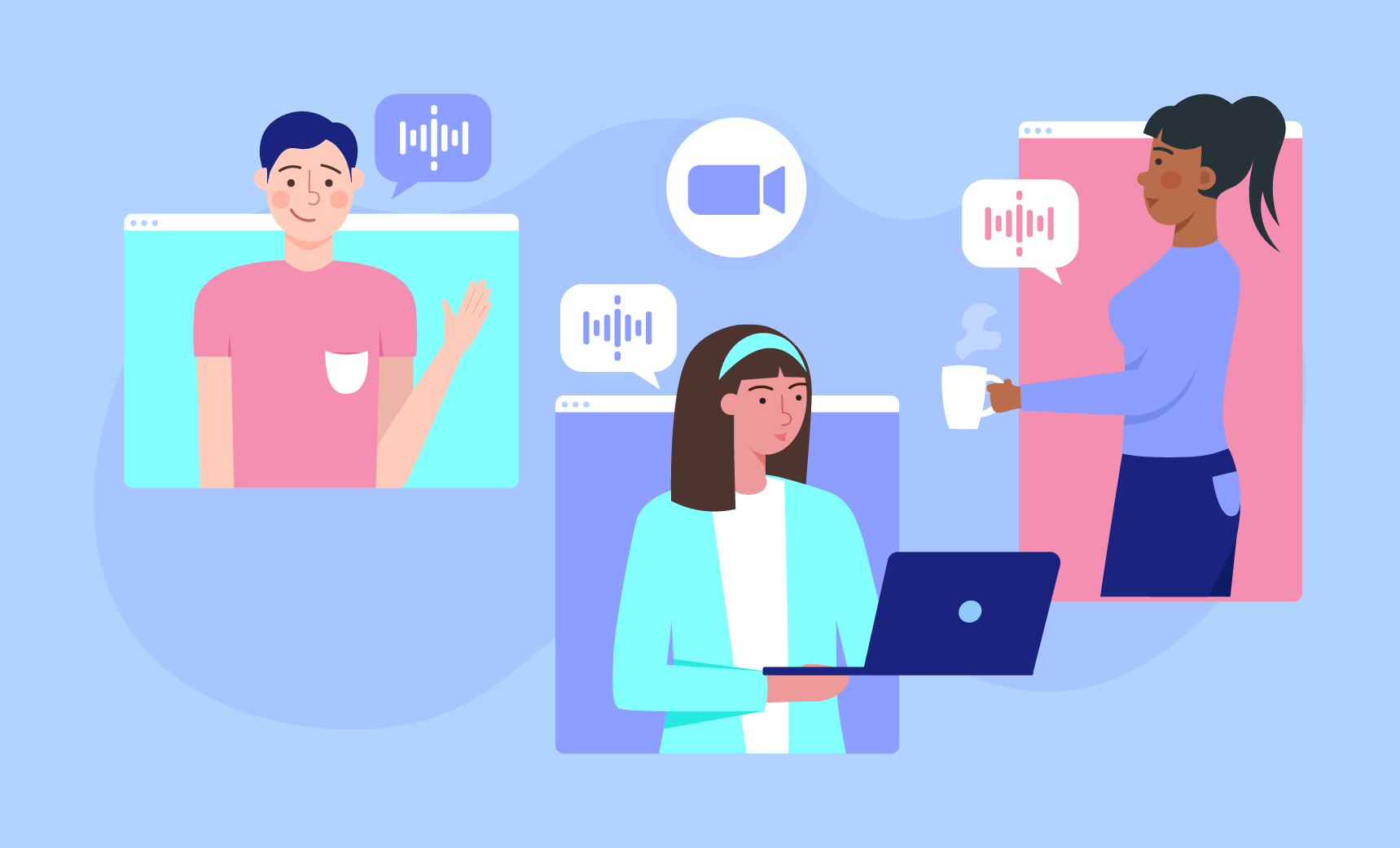 What is the difference between audio and video conferencing?